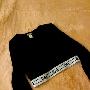 Small black crop top